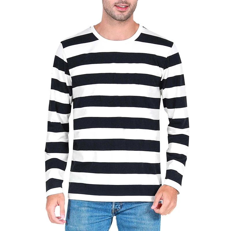 3D Printing Custom - T-shirt da uomo a maniche lunghe