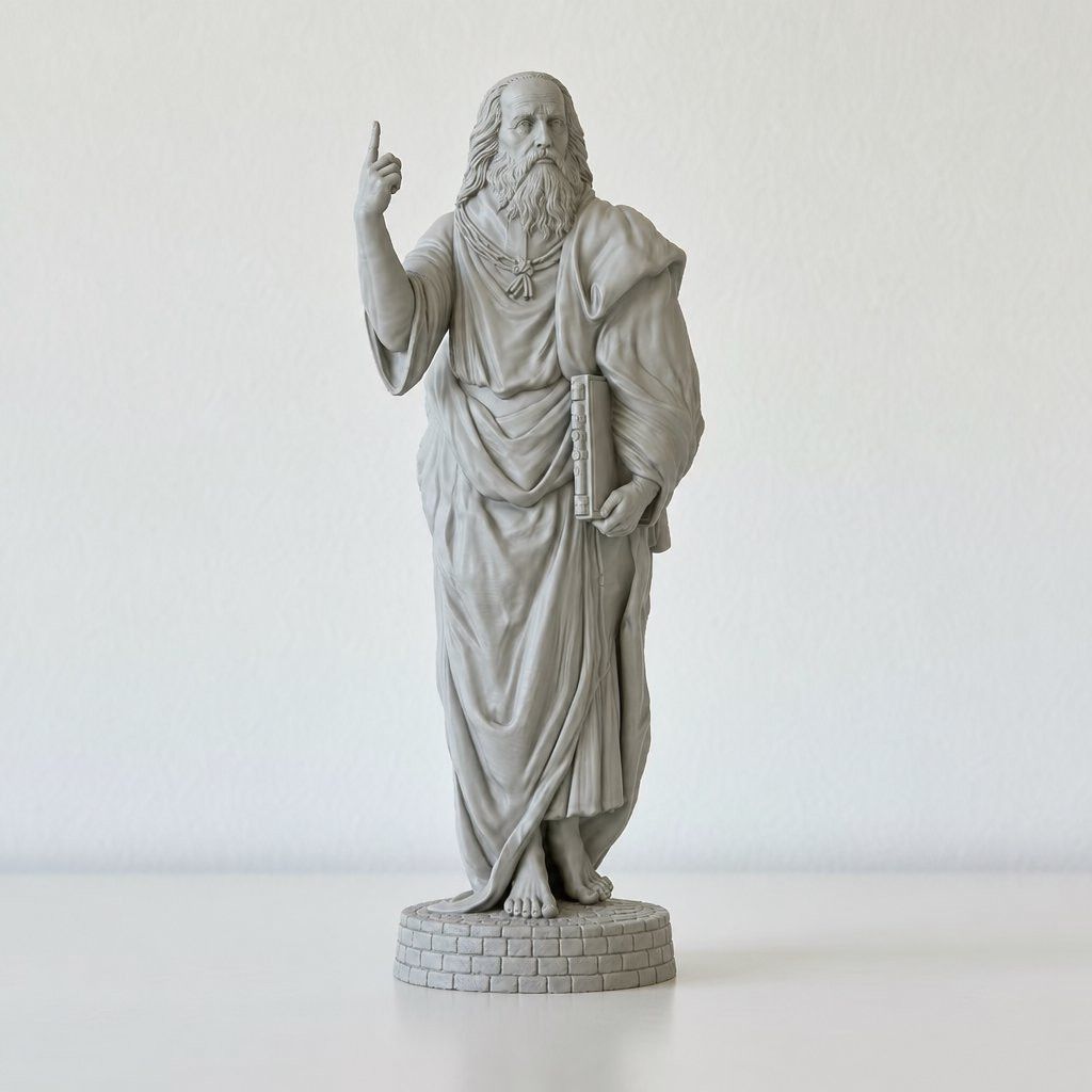 3D Printing Guide - Statua di Platone, il guida, scultura