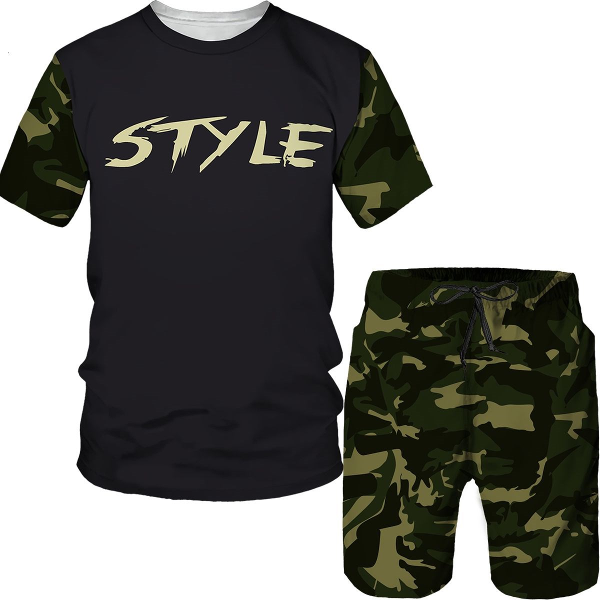 3D Printing Custom - Completi mimetici da uomo, t-shirt e