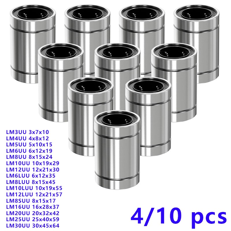 3D Printing Guide - 4/10PCS LM8UU LM10UU LM16UU LM12UU Cuscinetto