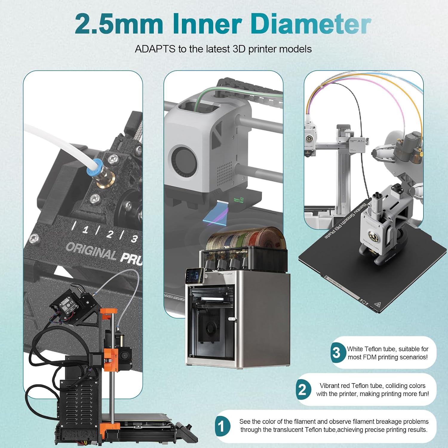 Tubo in PTFE per Bambu Lab P1P - 3D Printing Industry recensione e prezzo